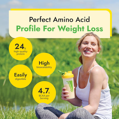 Almased Meal Replacement Shake - Low-Glycemic High Plant Base Protein Powder- Nutritional Weight Health Support Supplement - Original Flavor - 17.6 oz